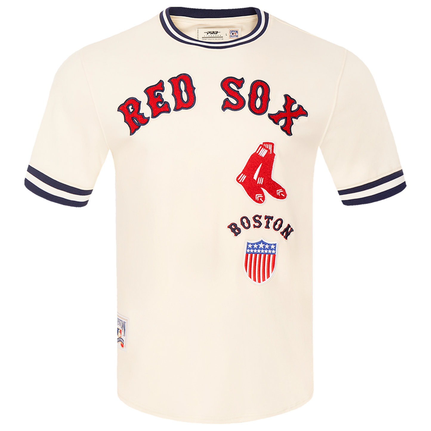 Pro Standard RED SOX RETRO CLASSIC DK TEE - Men's - Eggshell/Midnight Navy