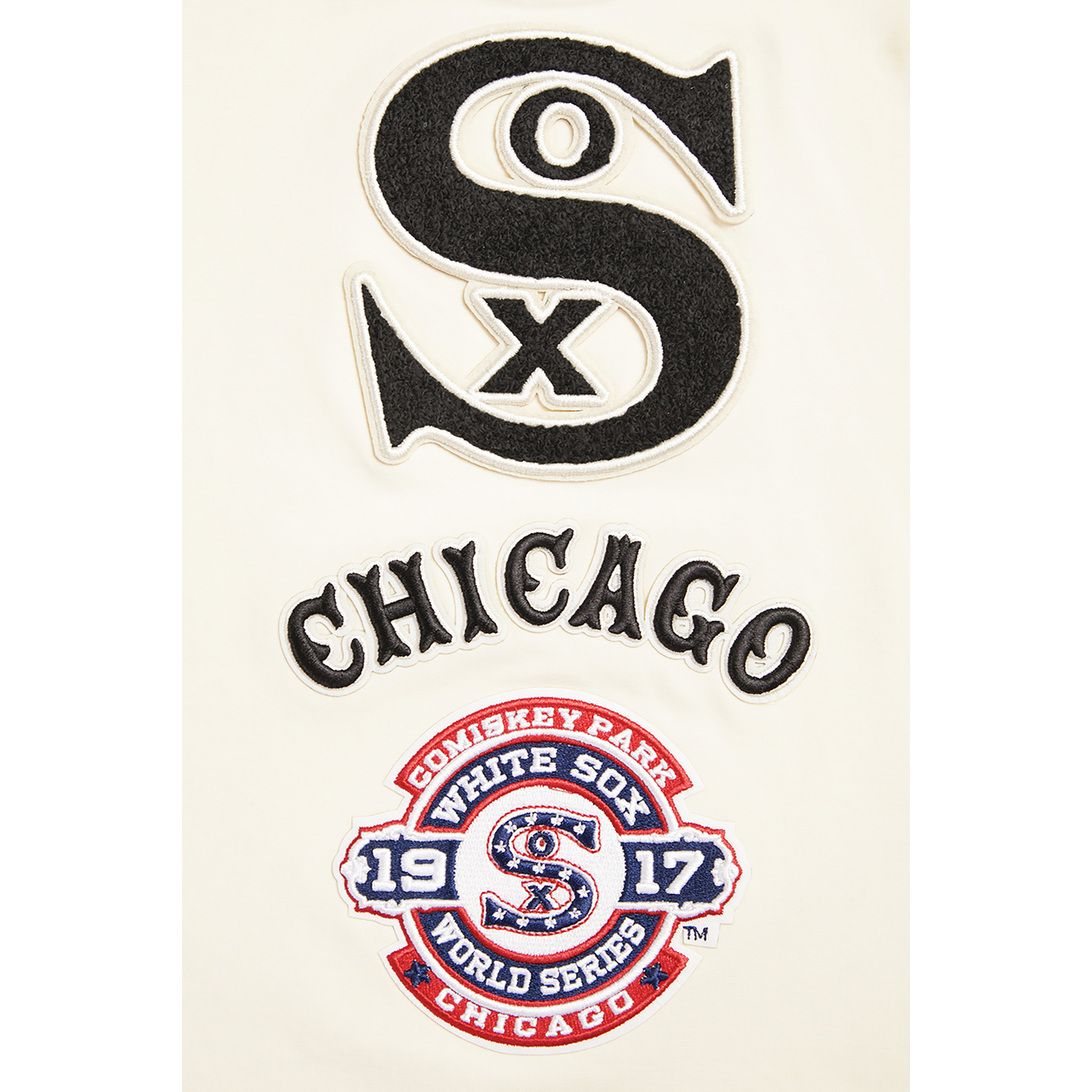Pro Standard WHITE SOX RETRO CLASSIC SJ STRIPED TEE - Men's - Eggshell/Black