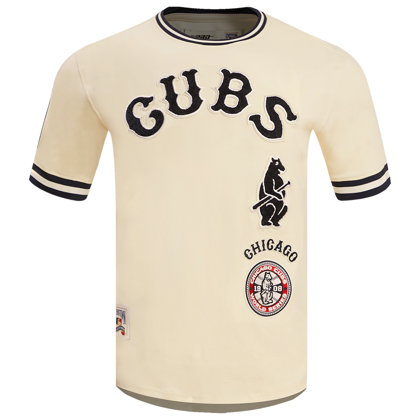 Pro Standard CUBS RETRO CLASSIC DK TEE - Men's - Eggshell/Midnight Navy