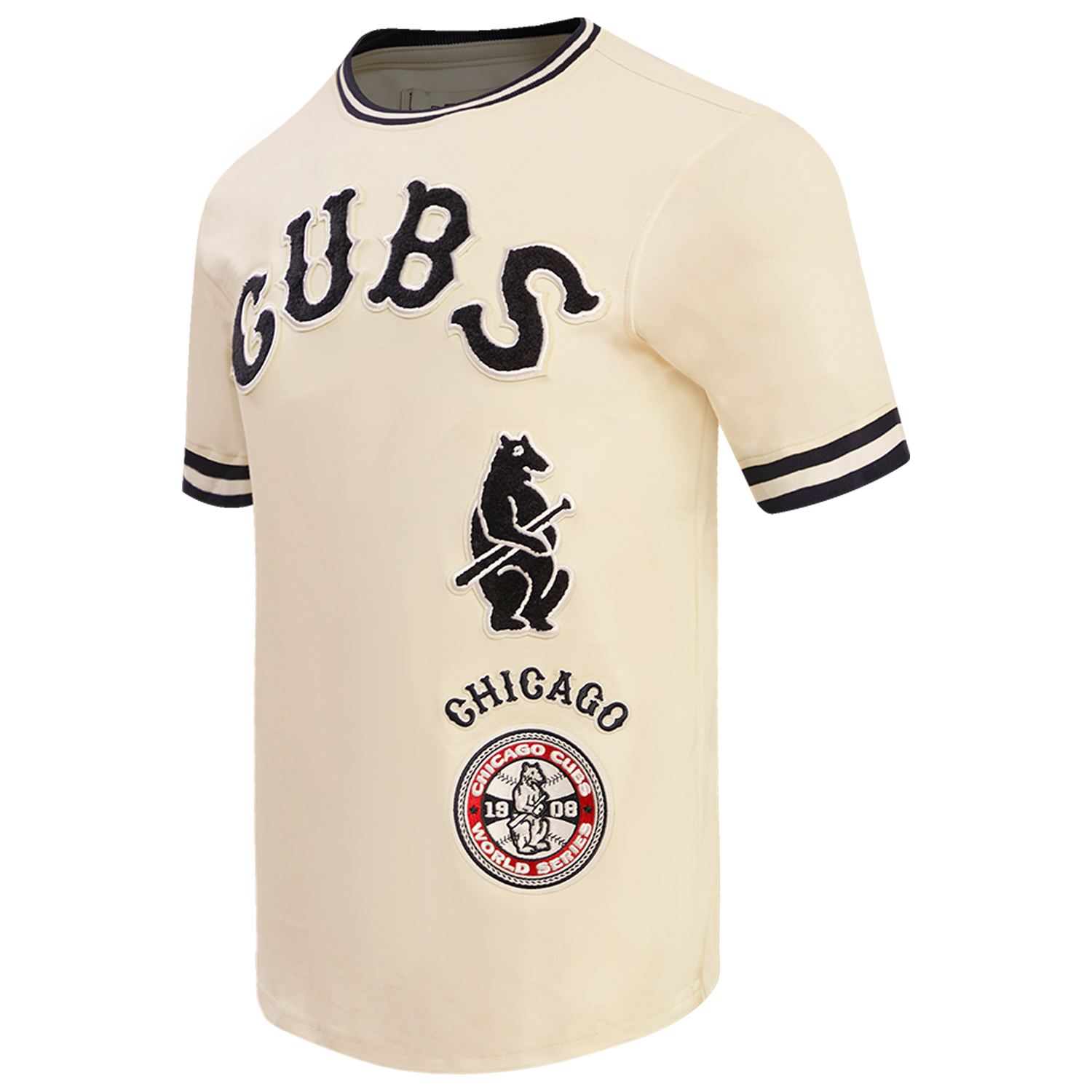 Pro Standard CUBS RETRO CLASSIC DK TEE - Men's - Eggshell/Midnight Navy