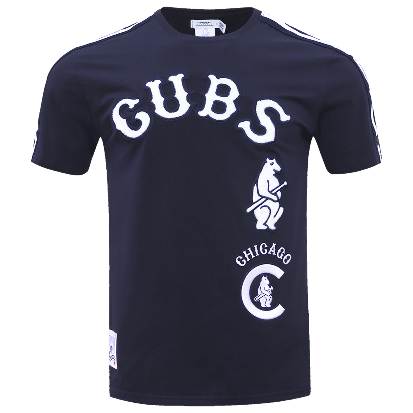 Pro Standard CUBS RETRO CLASSIC SJ STRIPED TEE - Men's - Midnight Navy