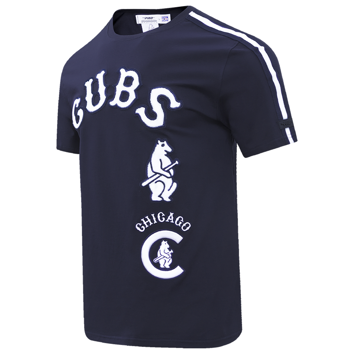 Pro Standard CUBS RETRO CLASSIC SJ STRIPED TEE - Men's - Midnight Navy