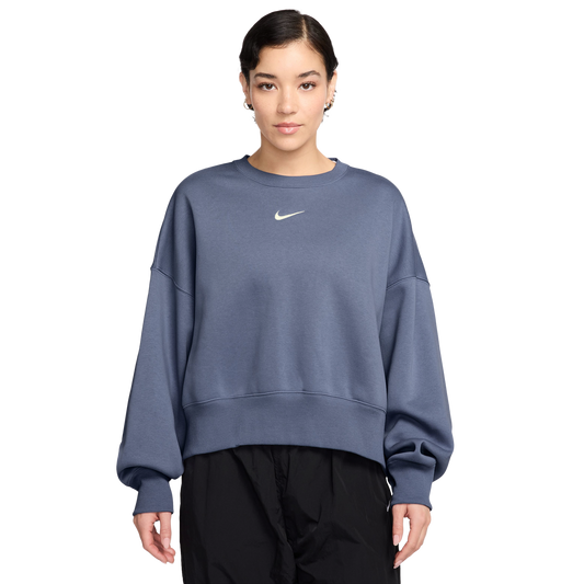 Nike NSW Style Fleece Crew OOS - Women's - World Indigo/White