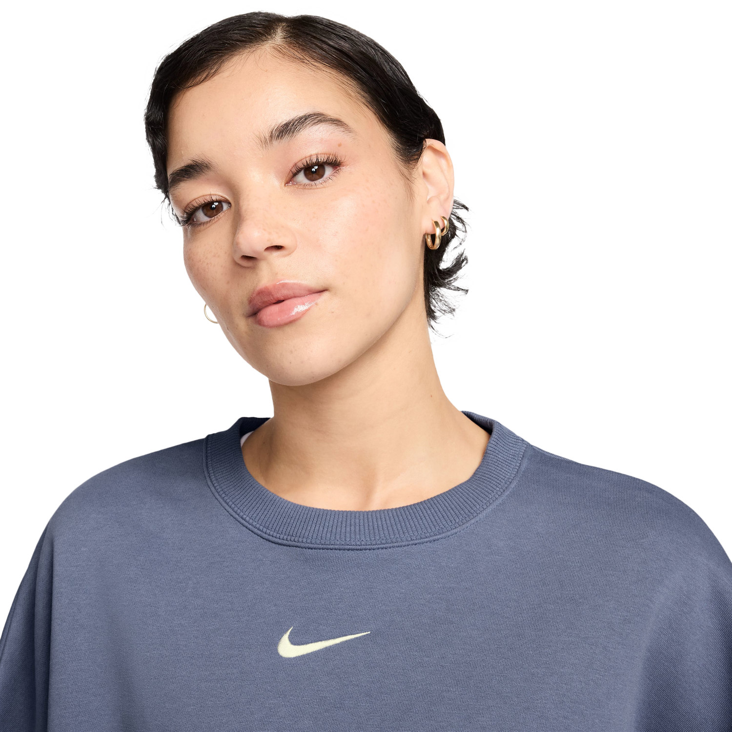 Nike NSW Style Fleece Crew OOS - Women's - World Indigo/White