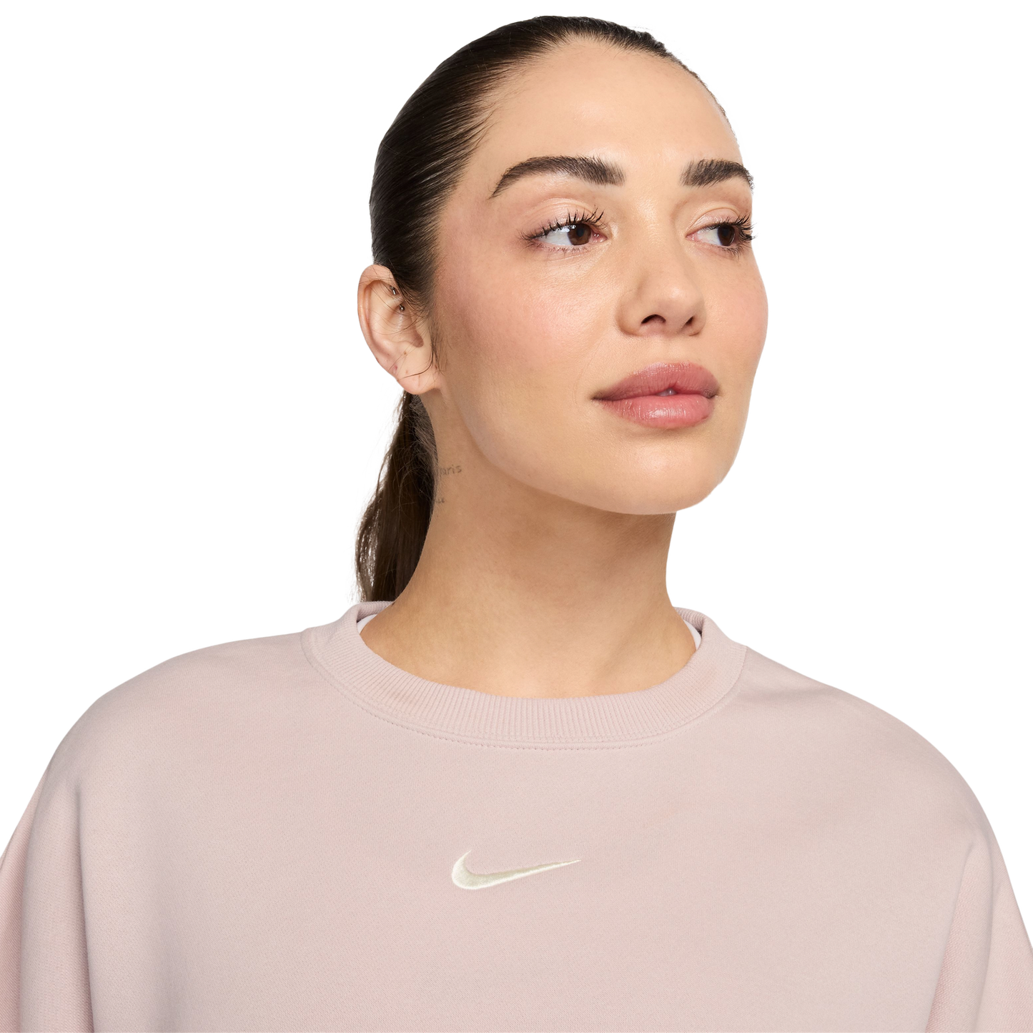 Nike NSW Style Fleece Crew OOS - Women's - Pink/White