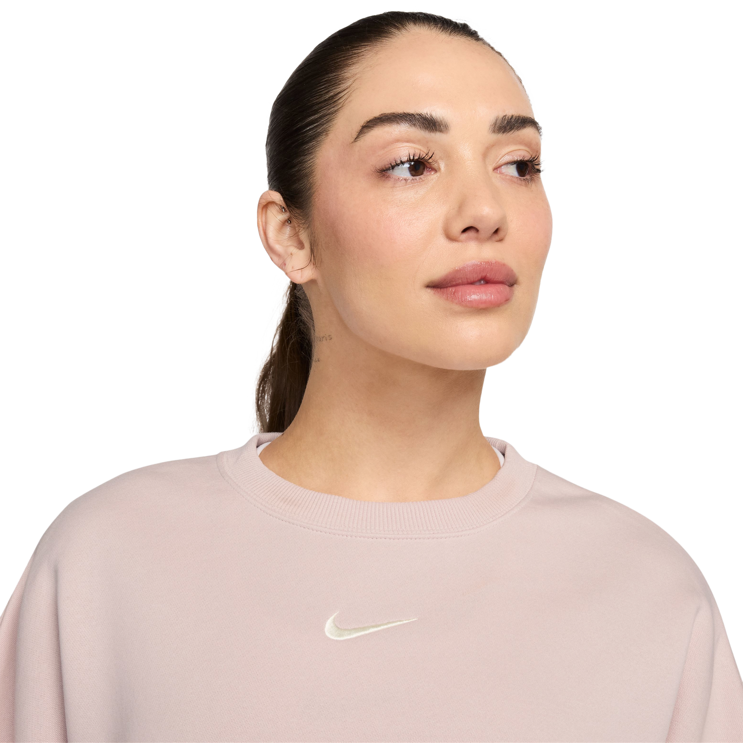 Nike NSW Style Fleece Crew OOS - Women's - Pink/White