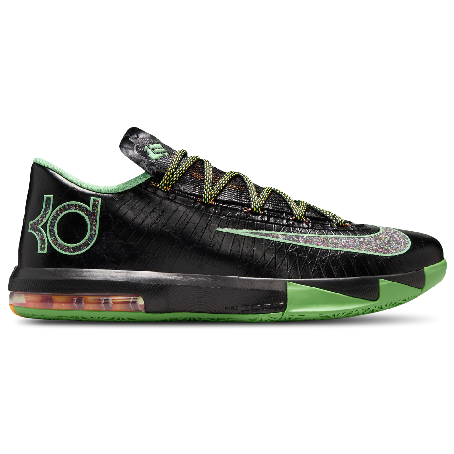 Nike KD VI - Men's - Black/Multi/Lucid Green