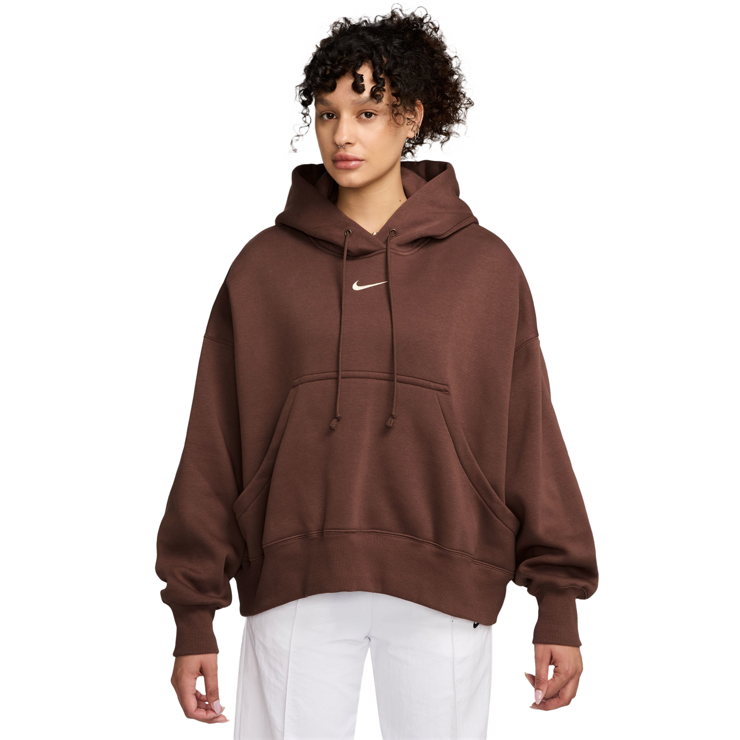 Nike PHNX Fleece OS Pullover Hoodie - Women's - Brown/Brown