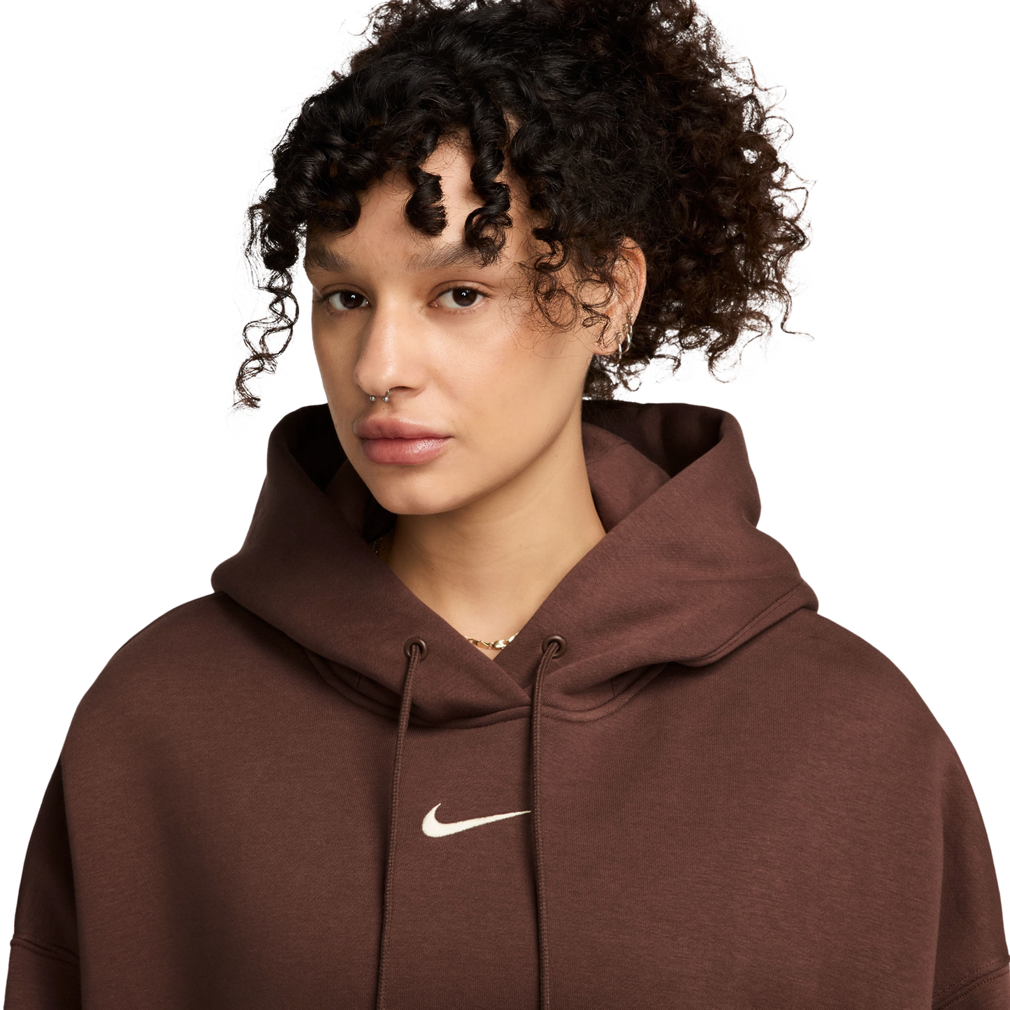 Nike PHNX Fleece OS Pullover Hoodie - Women's - Brown/Brown