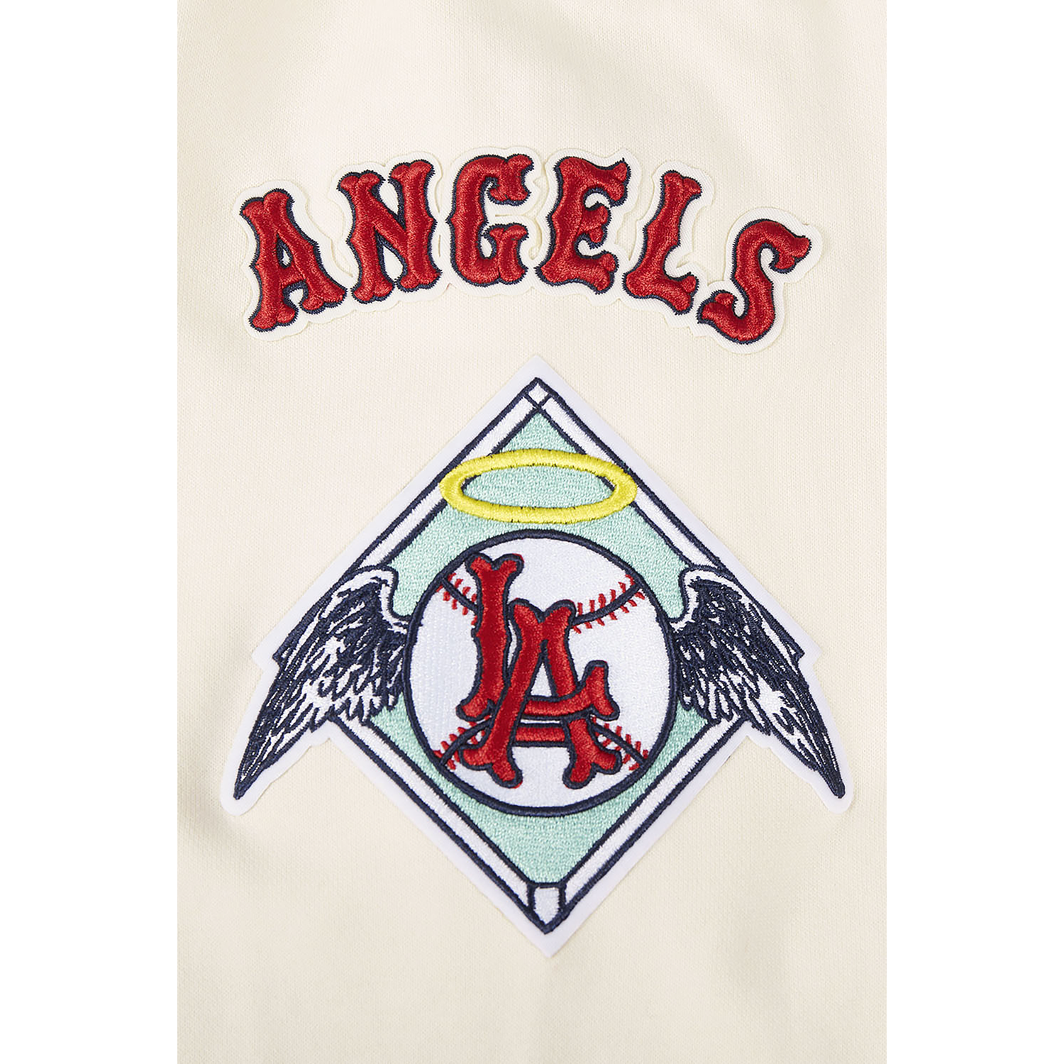 Pro Standard ANGELS RETRO CLASSIC FLC PO HOODIE - Men's - Eggshell/Red