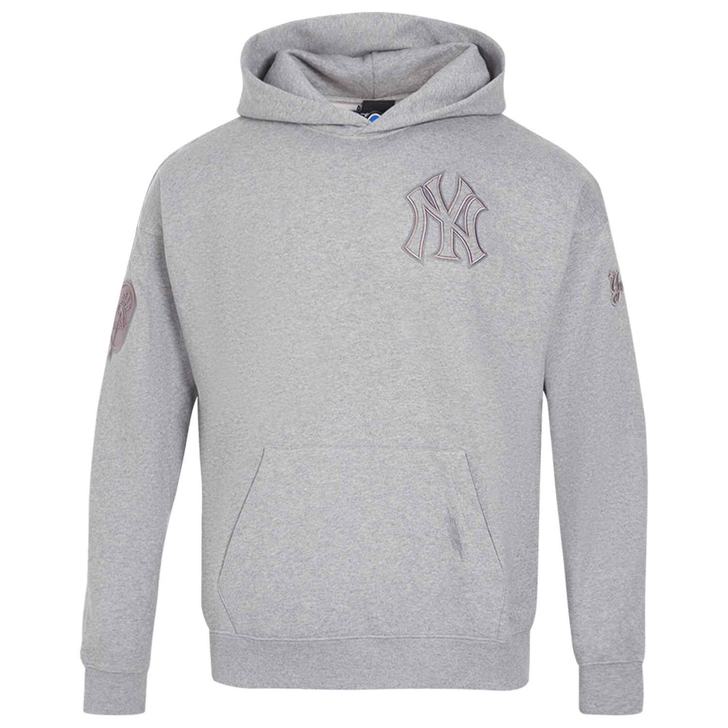 Pro Standard Yankees Pullover Hoodie - Men's - Dark Heather Gray