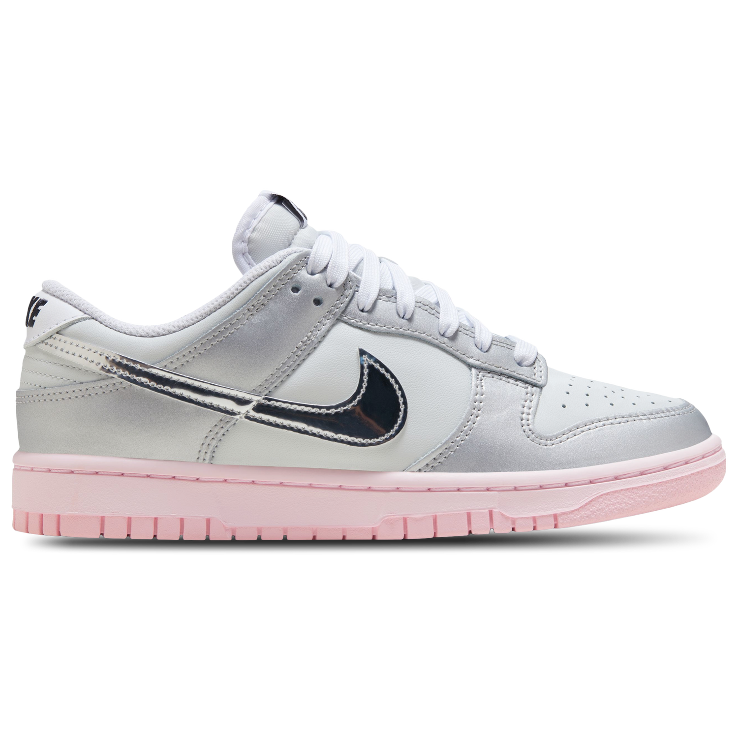 Nike Dunk Low LX - Women's - Photon Dust/Metallic Silver/Pink Foam