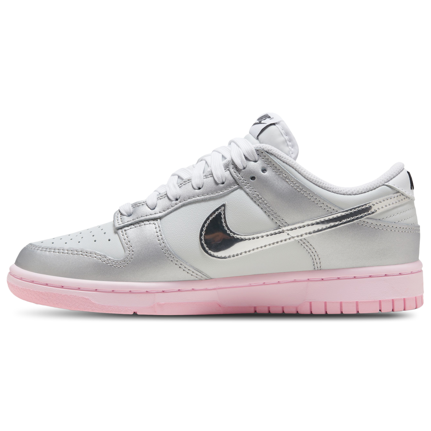 Nike Dunk Low LX - Women's - Photon Dust/Metallic Silver/Pink Foam