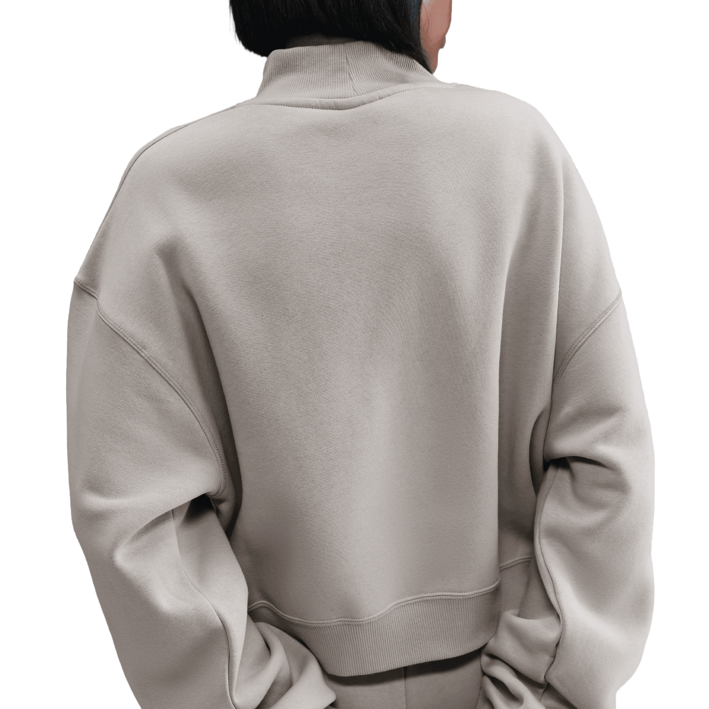 Nike NSW Phoenix Fleece Mock Neck - Women's - Grey/Volt