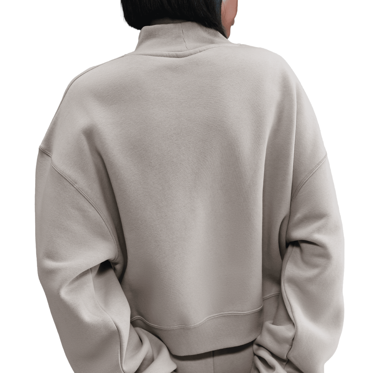 Nike NSW Phoenix Fleece Mock Neck - Women's - Grey/Volt