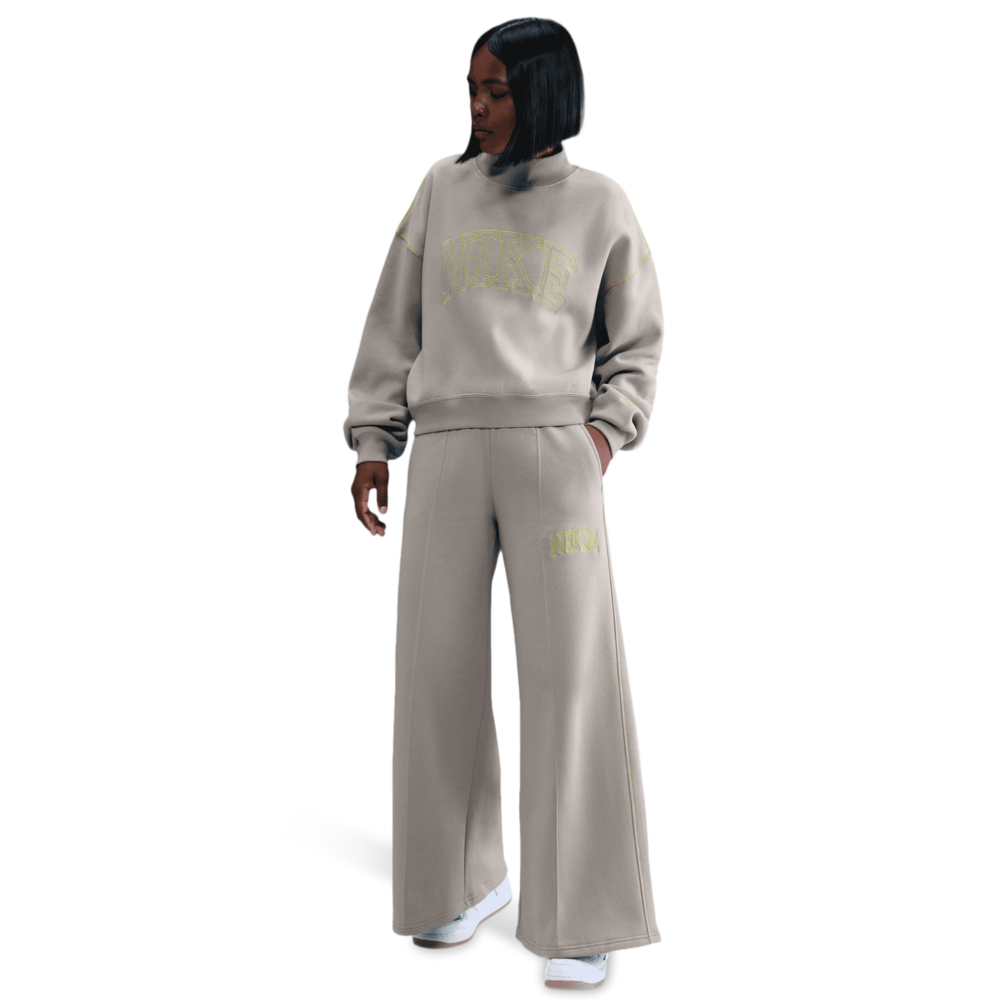 Nike NSW Phoenix Fleece Pants - Women's - Grey/Grey