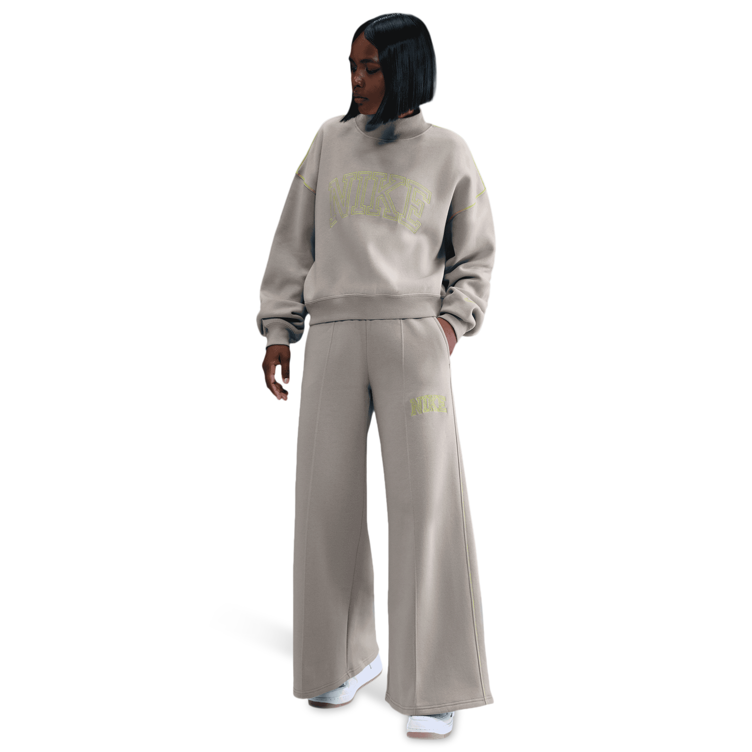 Nike NSW Phoenix Fleece Pants - Women's - Grey/Grey