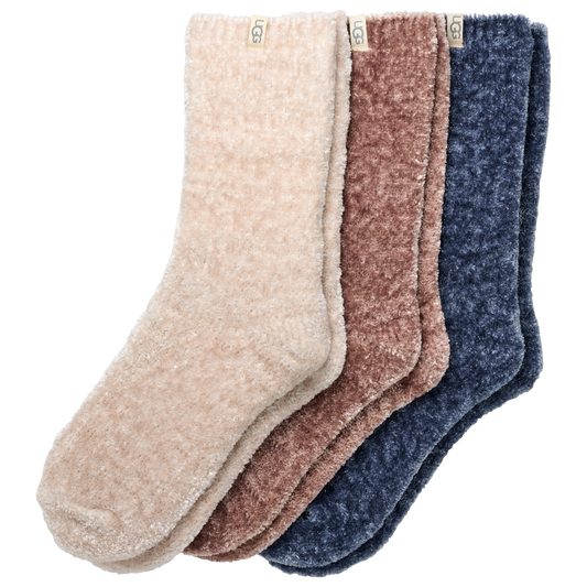 UGG Leda Sparkle 3 Pack Socks - Women's - Tan/Cream