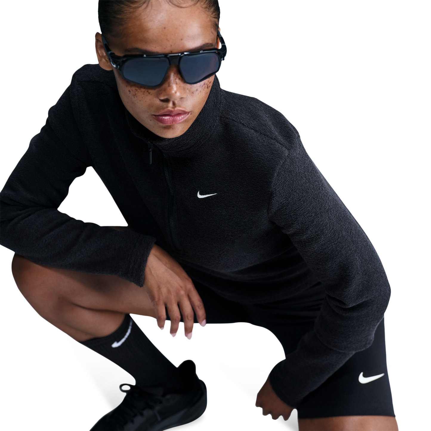Nike NSW Phoenix Plush Long Sleeve T-Shirt - Women's - Black/Black