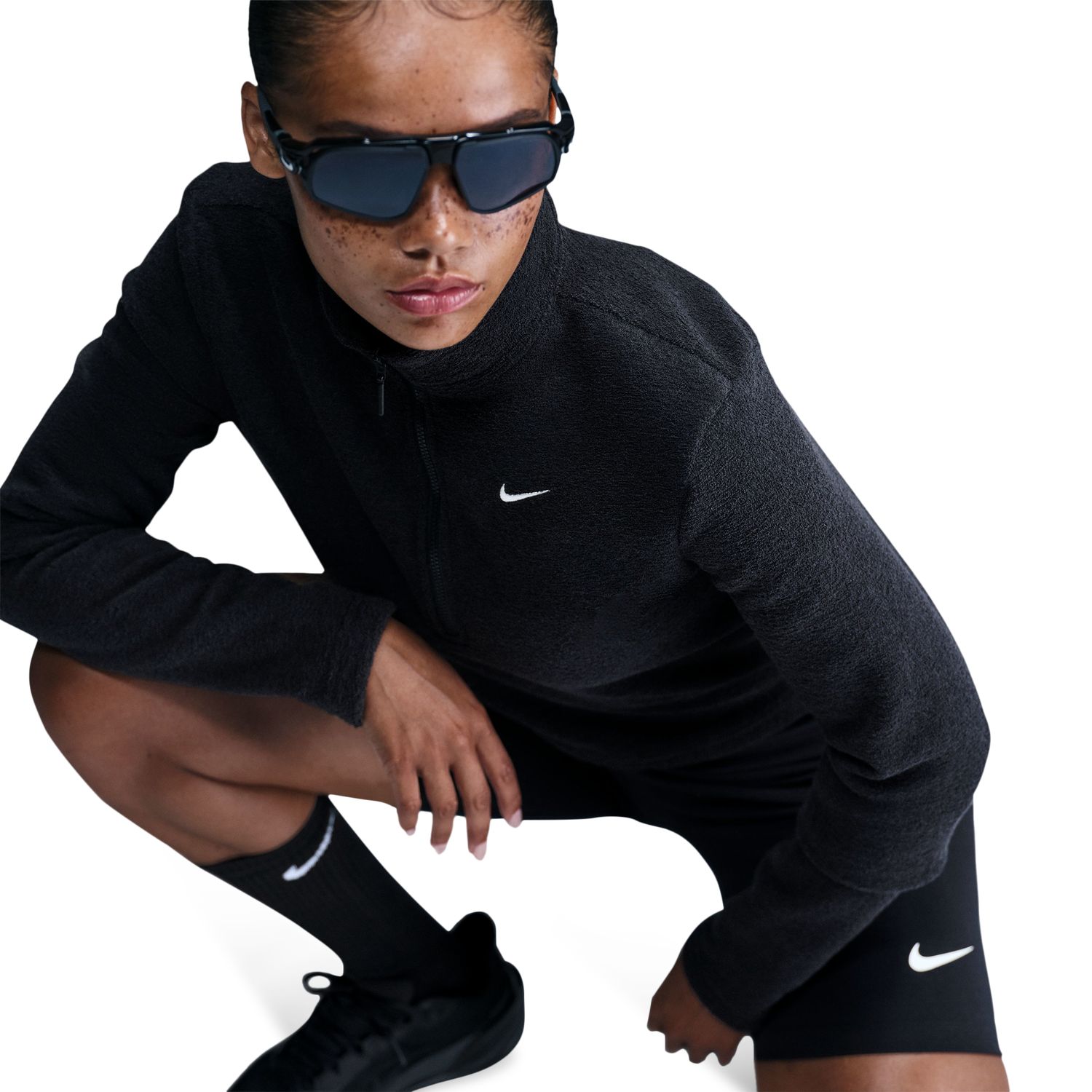 Nike NSW Phoenix Plush Long Sleeve T-Shirt - Women's - Black/Black