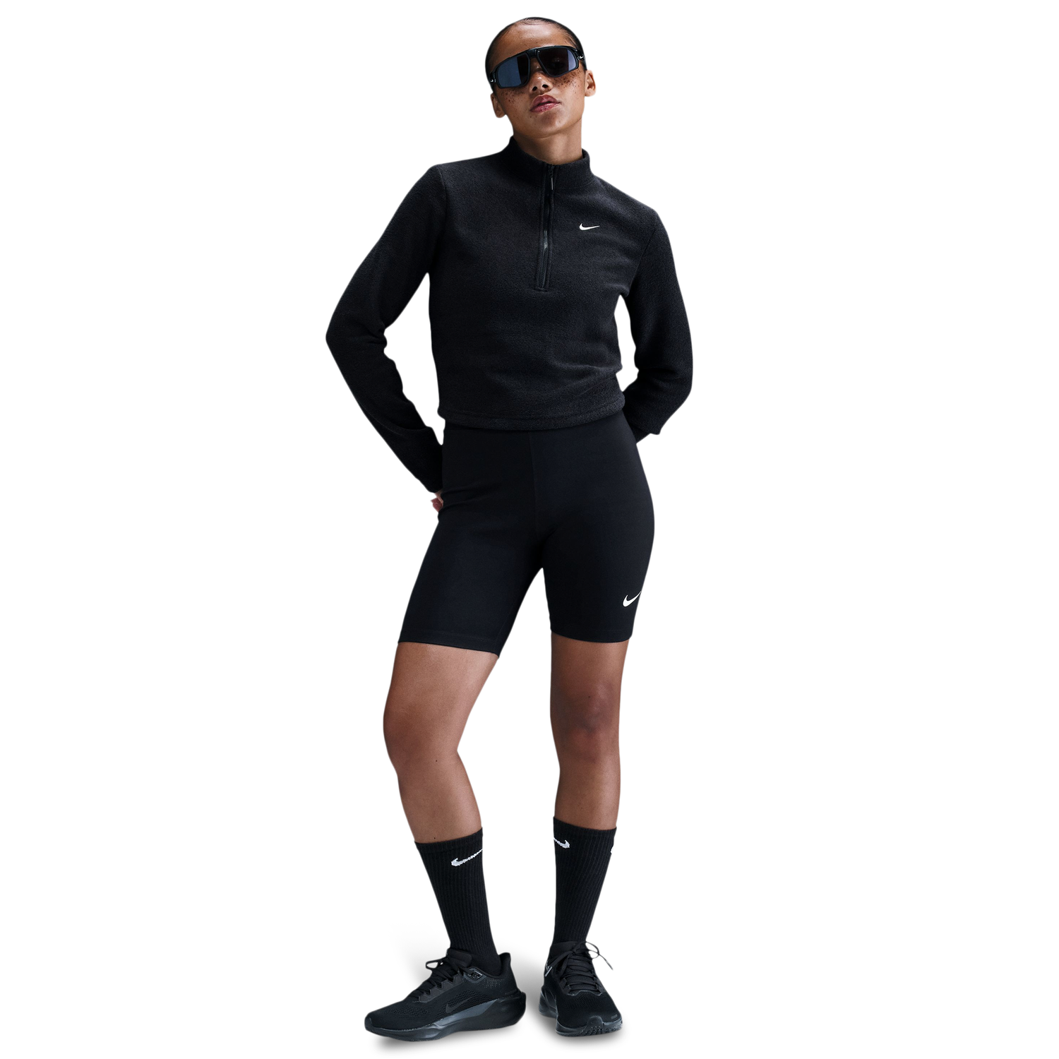 Nike NSW Phoenix Plush Long Sleeve T-Shirt - Women's - Black/Black