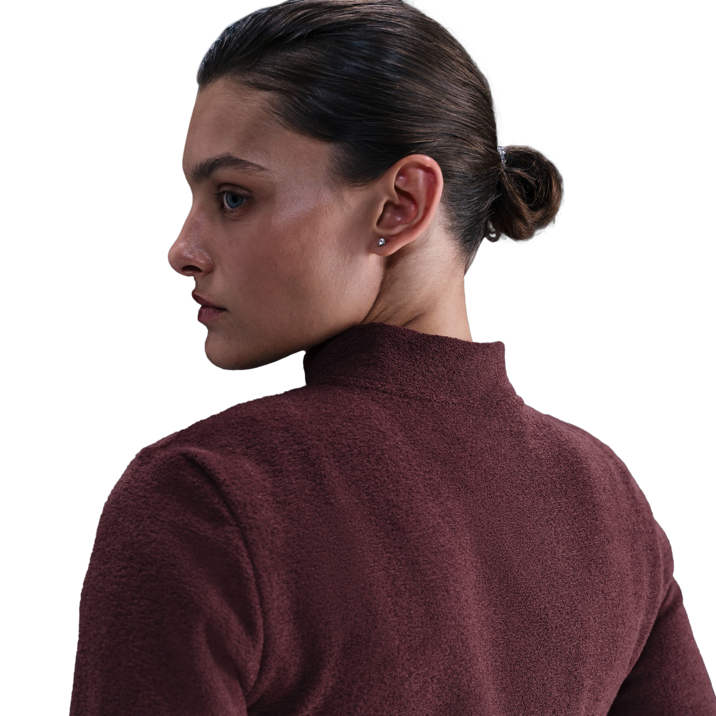 Nike NSW Phoenix Plush Long Sleeve T-Shirt - Women's - Maroon/Maroon