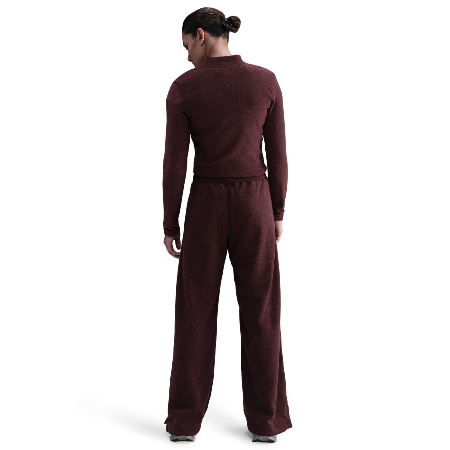 Nike NSW Phoenix Plush Long Sleeve T-Shirt - Women's - Maroon/Maroon