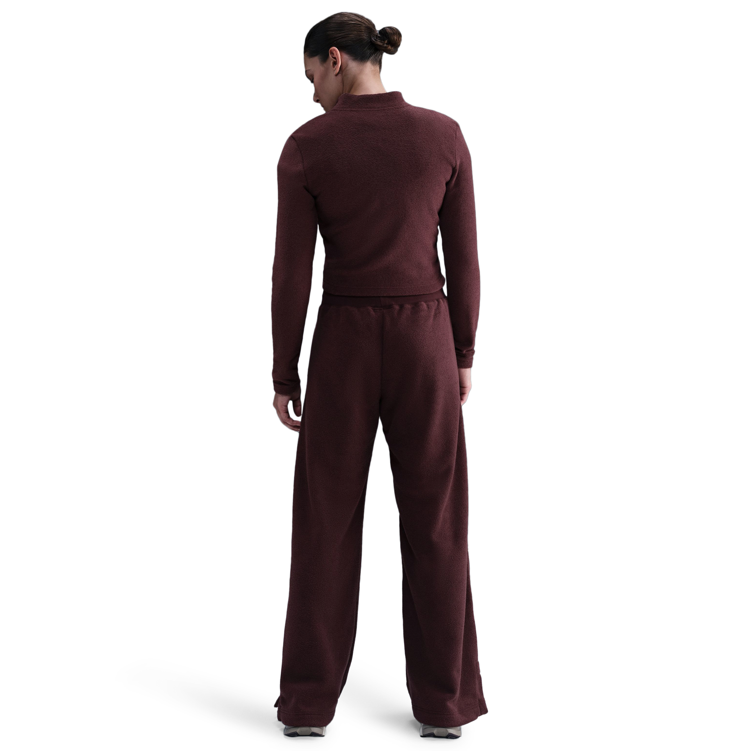 Nike NSW Phoenix Plush Long Sleeve T-Shirt - Women's - Maroon/Maroon