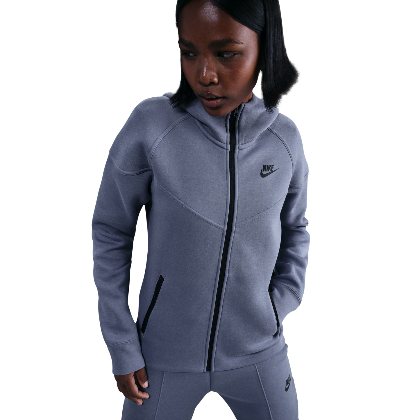 Nike NSW Tech Fleece WR Full-Zip Hoodie - Women's - Black/World Indigo