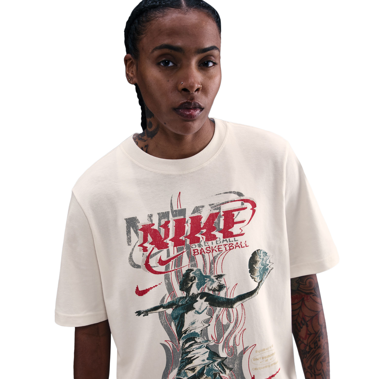 Nike Essential Glitch T-shirt - Women's - White/Red