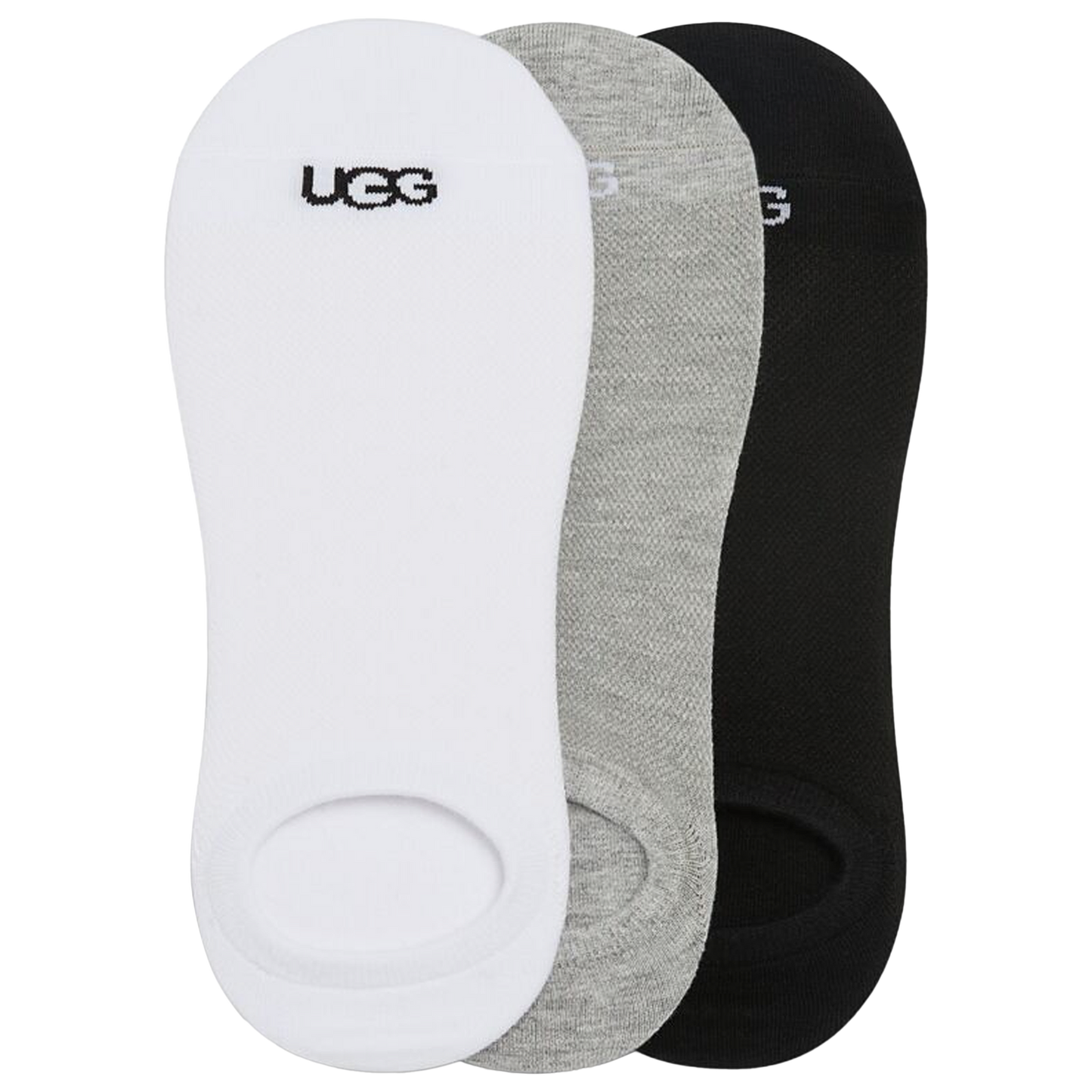 UGG Oliver No Show 3 Pack - Women's - White/Grey/Black