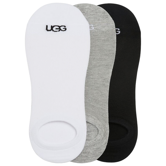 UGG Oliver No Show 3 Pack - Women's - White/Grey/Black