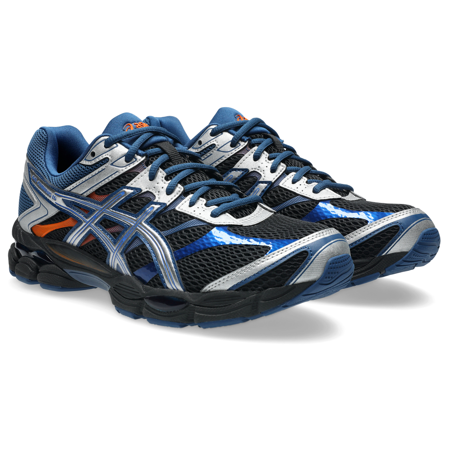 ASICS® GEL-Cumulus 16 - Men's - Illusion Blue/Black/Orange
