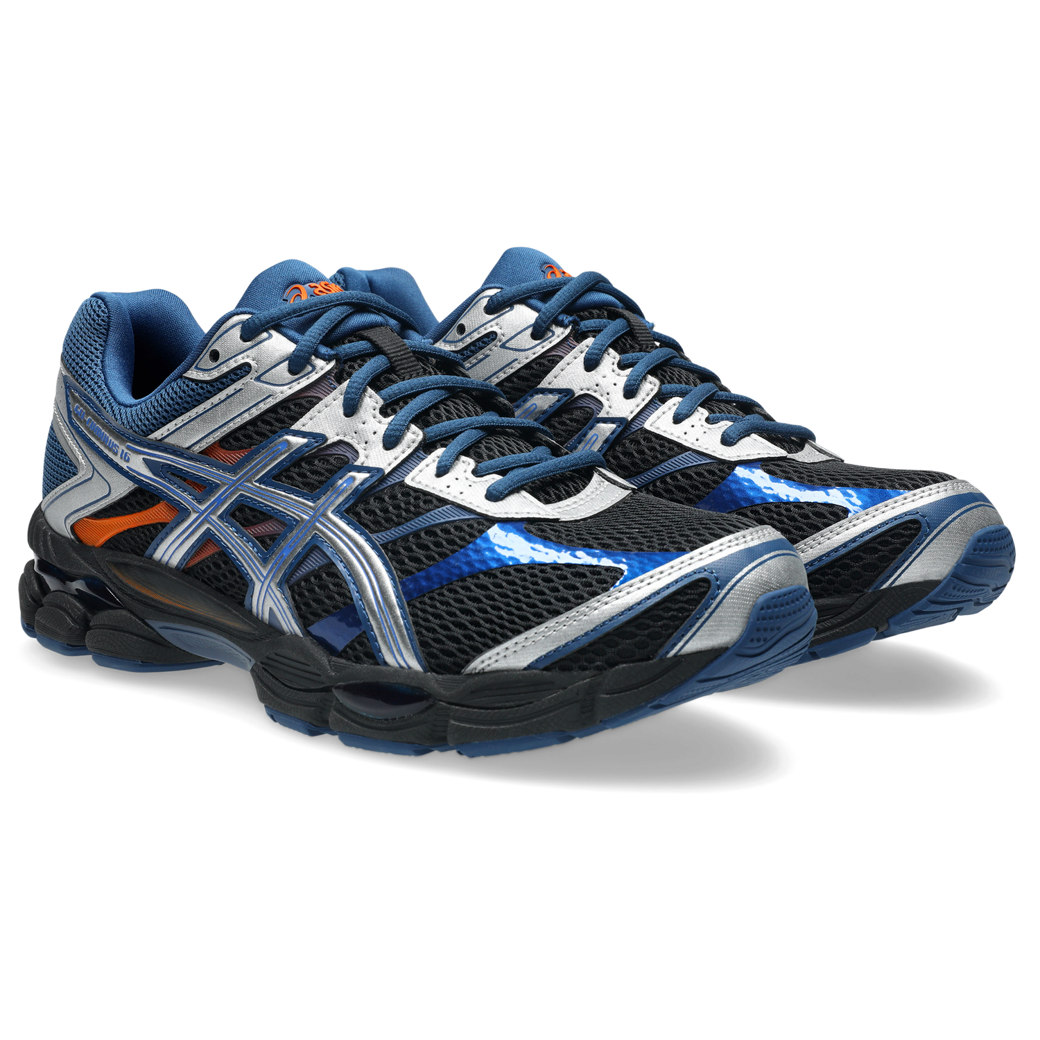 ASICS® GEL-Cumulus 16 - Men's - Illusion Blue/Black/Orange