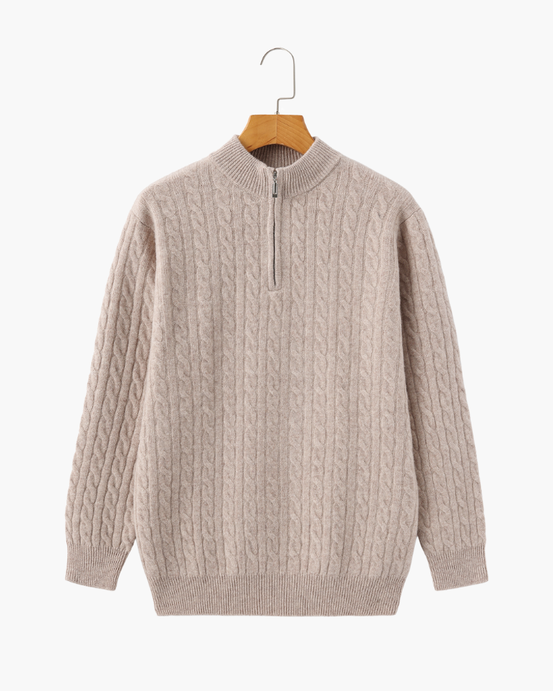 100% Cashmere Woven Half Zip - foto 2