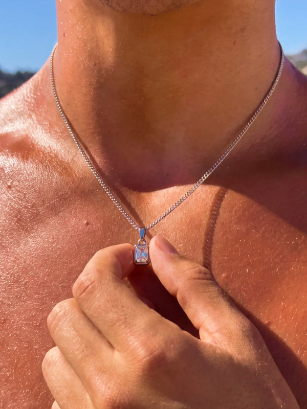WHITE GEMSTONE CHAIN | Silver
