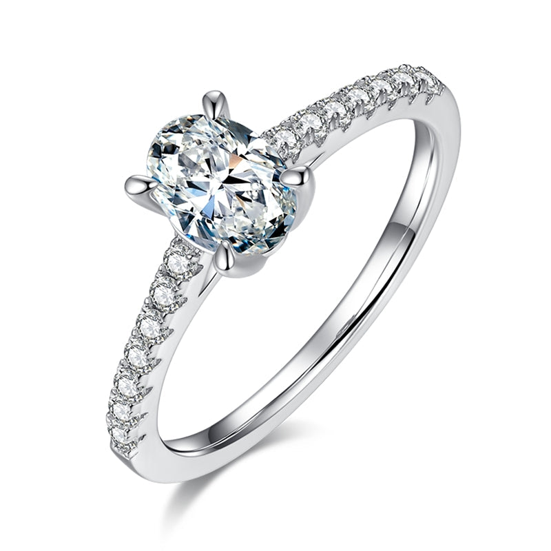 Polaris Oval Moissanite Ring