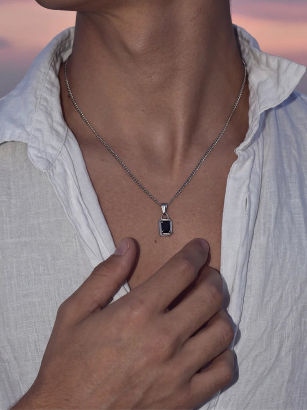 MIDNIGHT GEMSTONE CHAIN | Silver