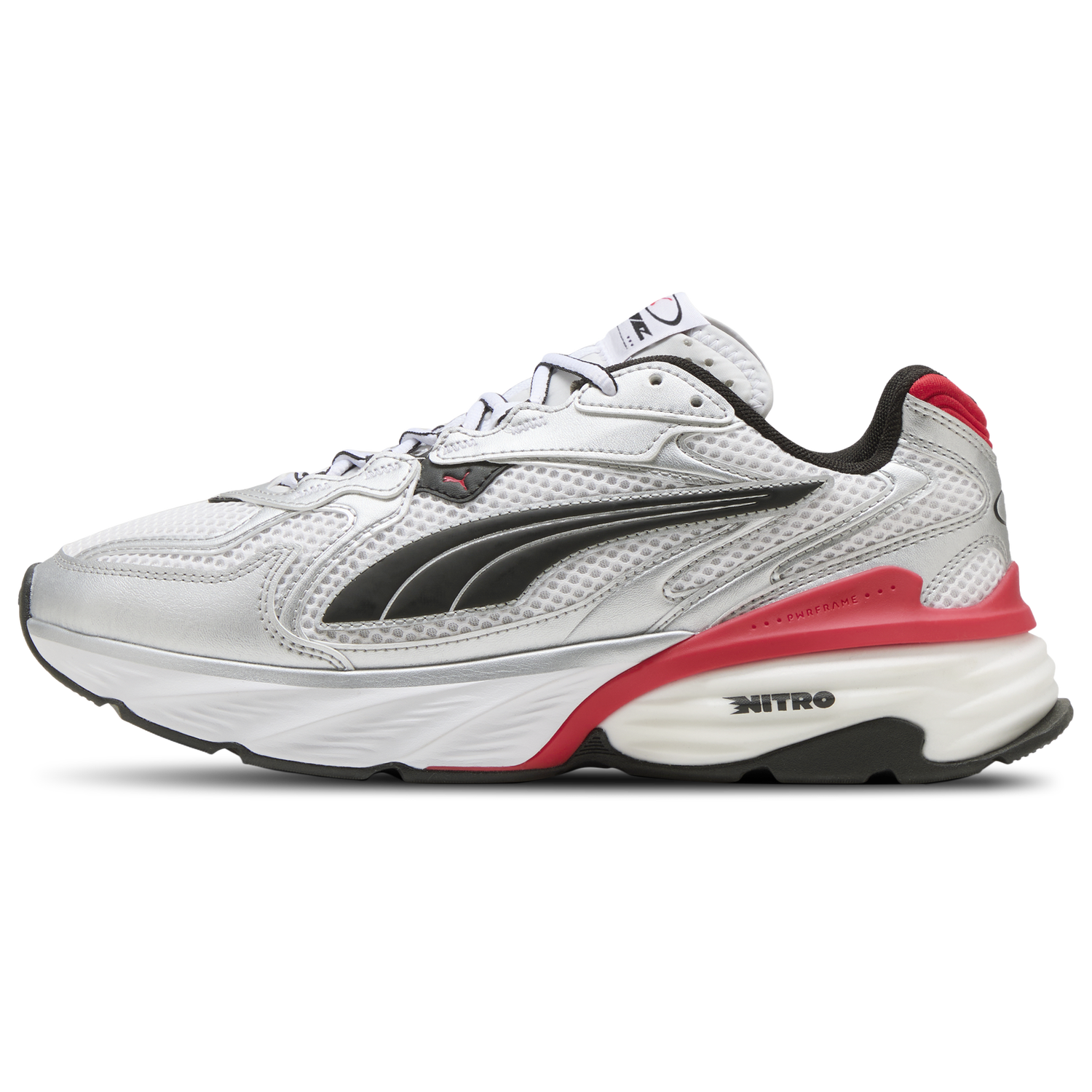 PUMA Fade Nitro Ls - Men's - Puma White/Puma Silver/For All Time Red