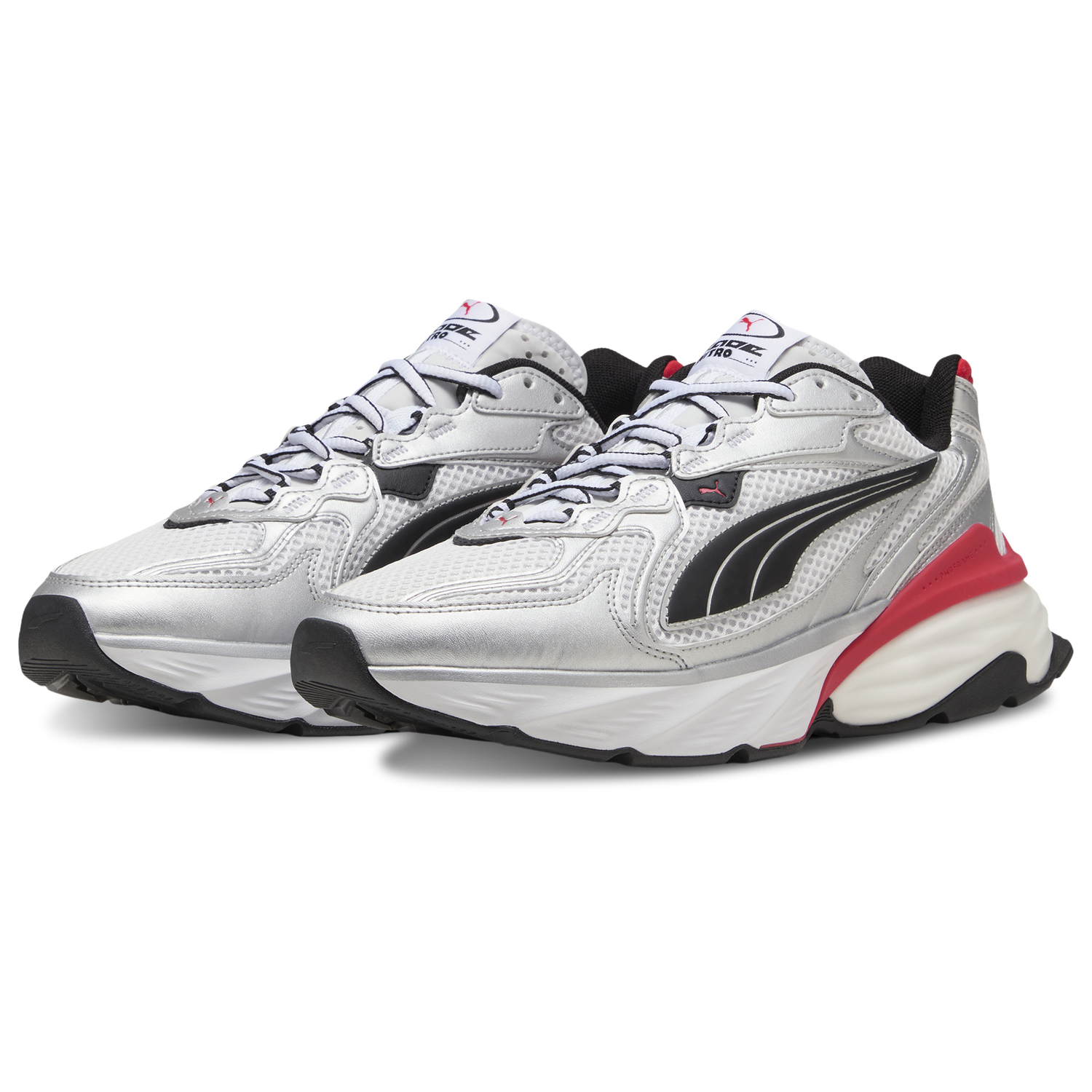 PUMA Fade Nitro Ls - Men's - Puma White/Puma Silver/For All Time Red