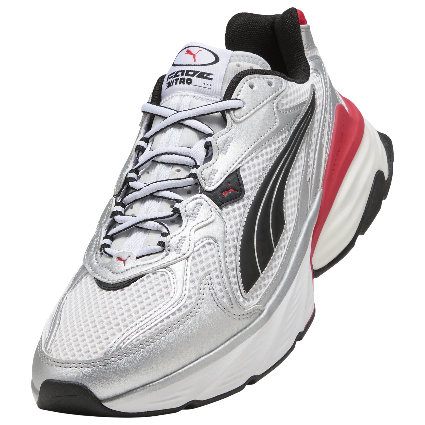 PUMA Fade Nitro Ls - Men's - Puma White/Puma Silver/For All Time Red