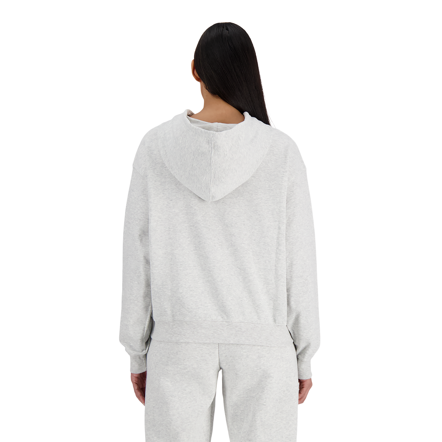 New Balance Sport Essentials Fleece Logo Hoodie - Women's - Ash Heather