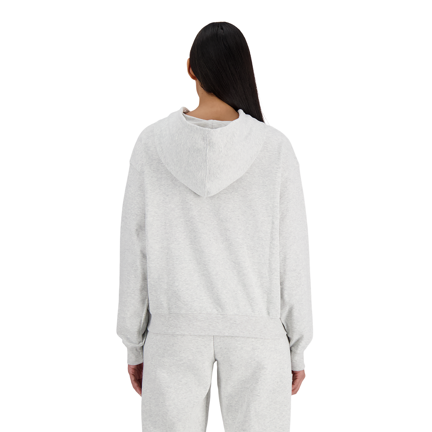 New Balance Sport Essentials Fleece Logo Hoodie - Women's - Ash Heather