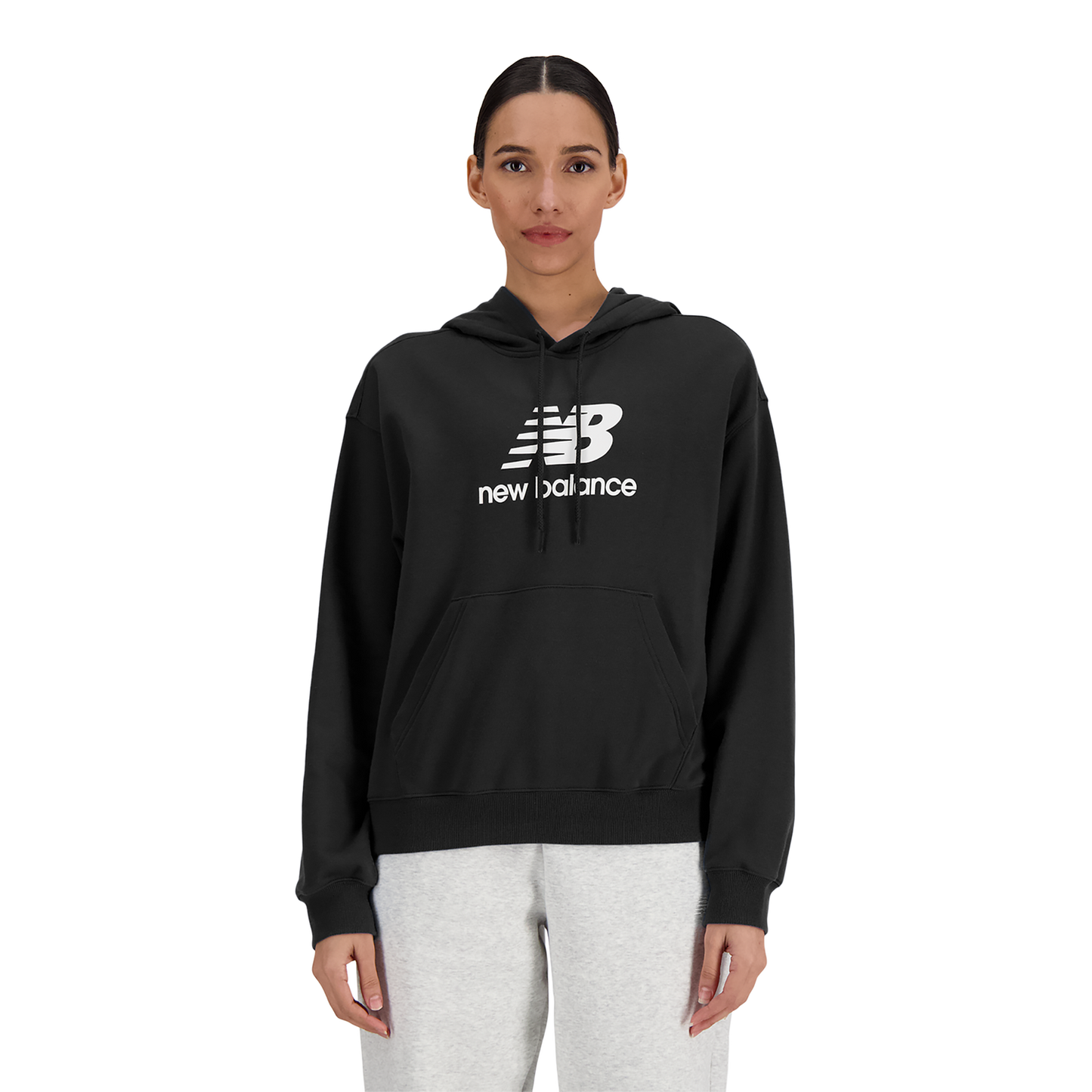 New Balance Sport Essentials Fleece Logo Hoodie - Women's - Black