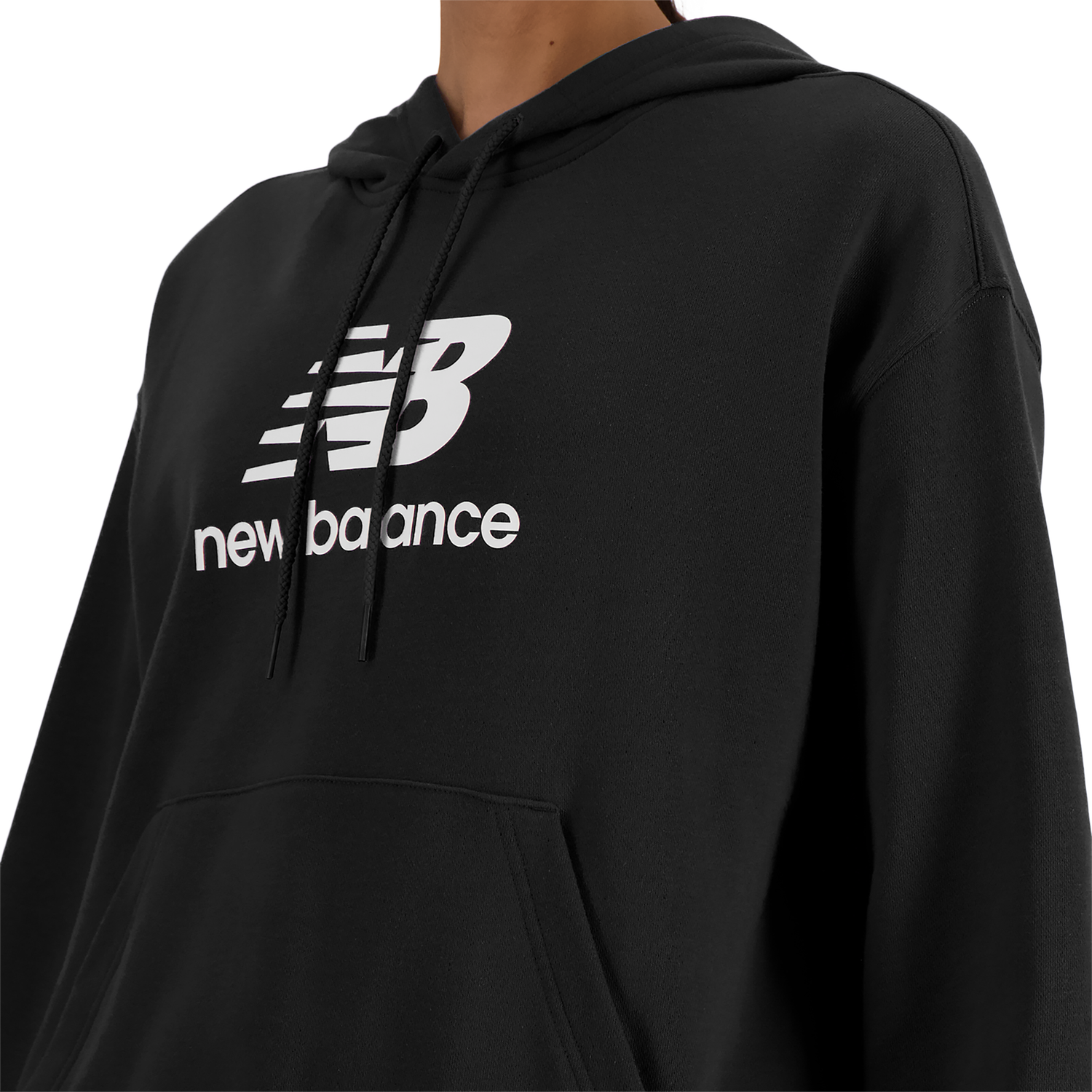 New Balance Sport Essentials Fleece Logo Hoodie - Women's - Black
