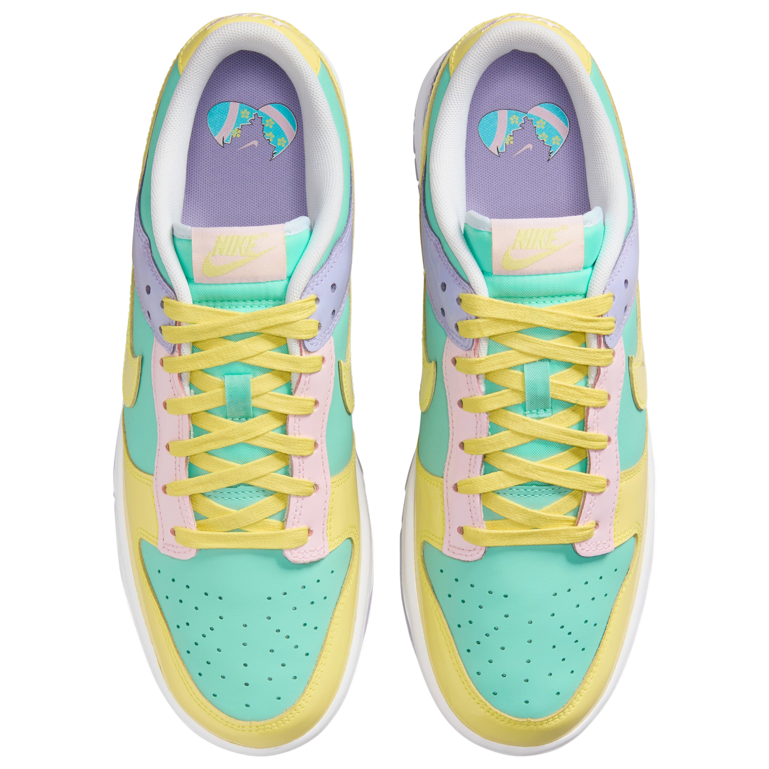 Nike Dunk Low Retro - Men's - Emerald Rise/Yellow Pulse/Hydrangeas