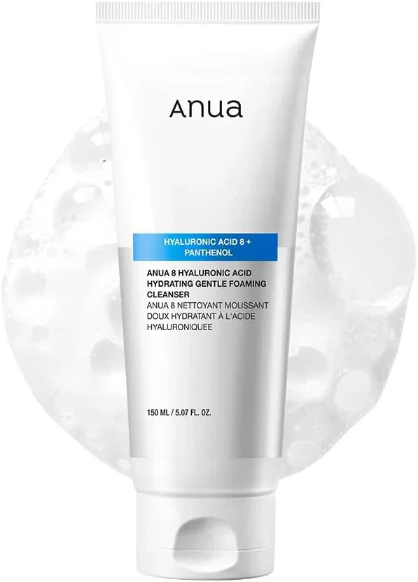 ANUA Hidratante Espuma de Limpeza Suave, Ácido Hialurônico (150ml/5,07fl oz.)