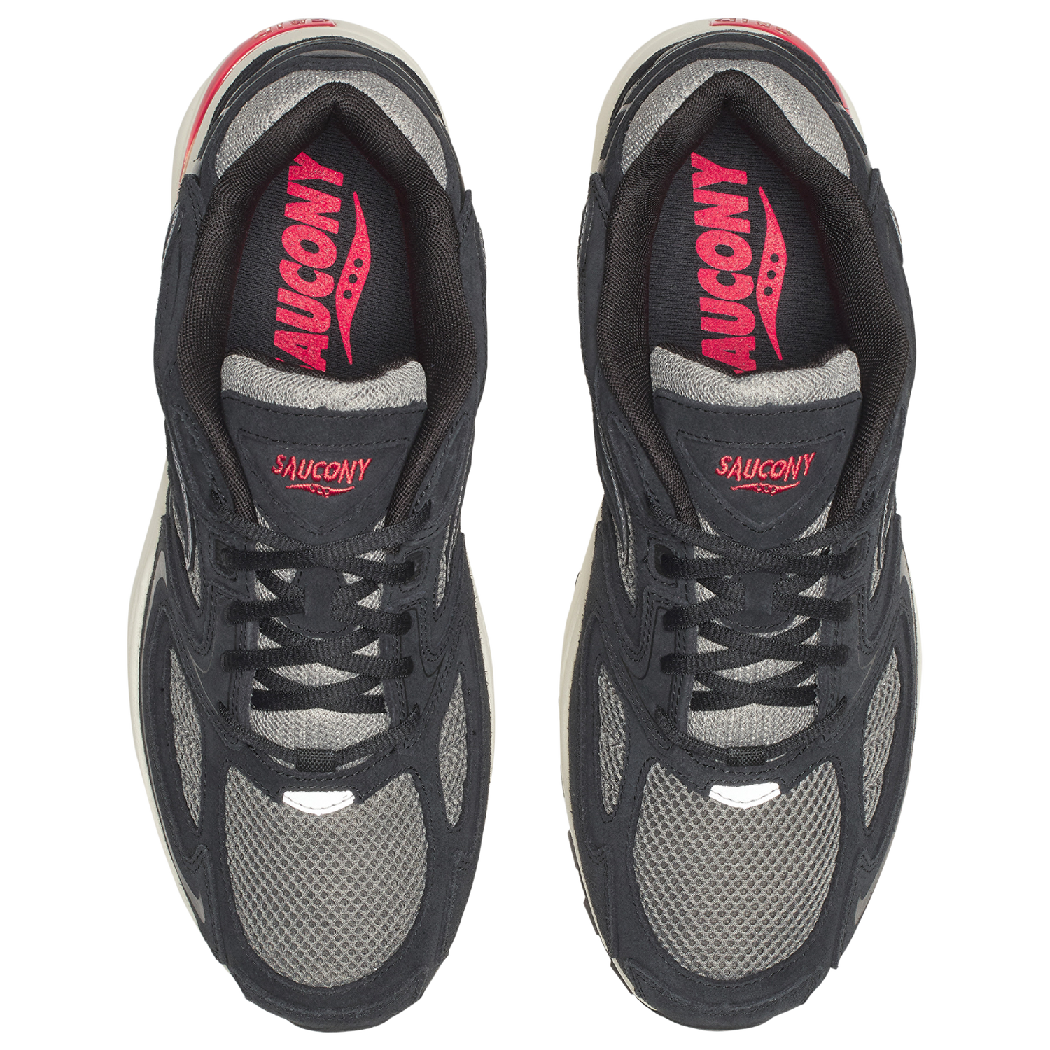 Saucony Grid Jazz 9 - Men's - Black/Grey/Red