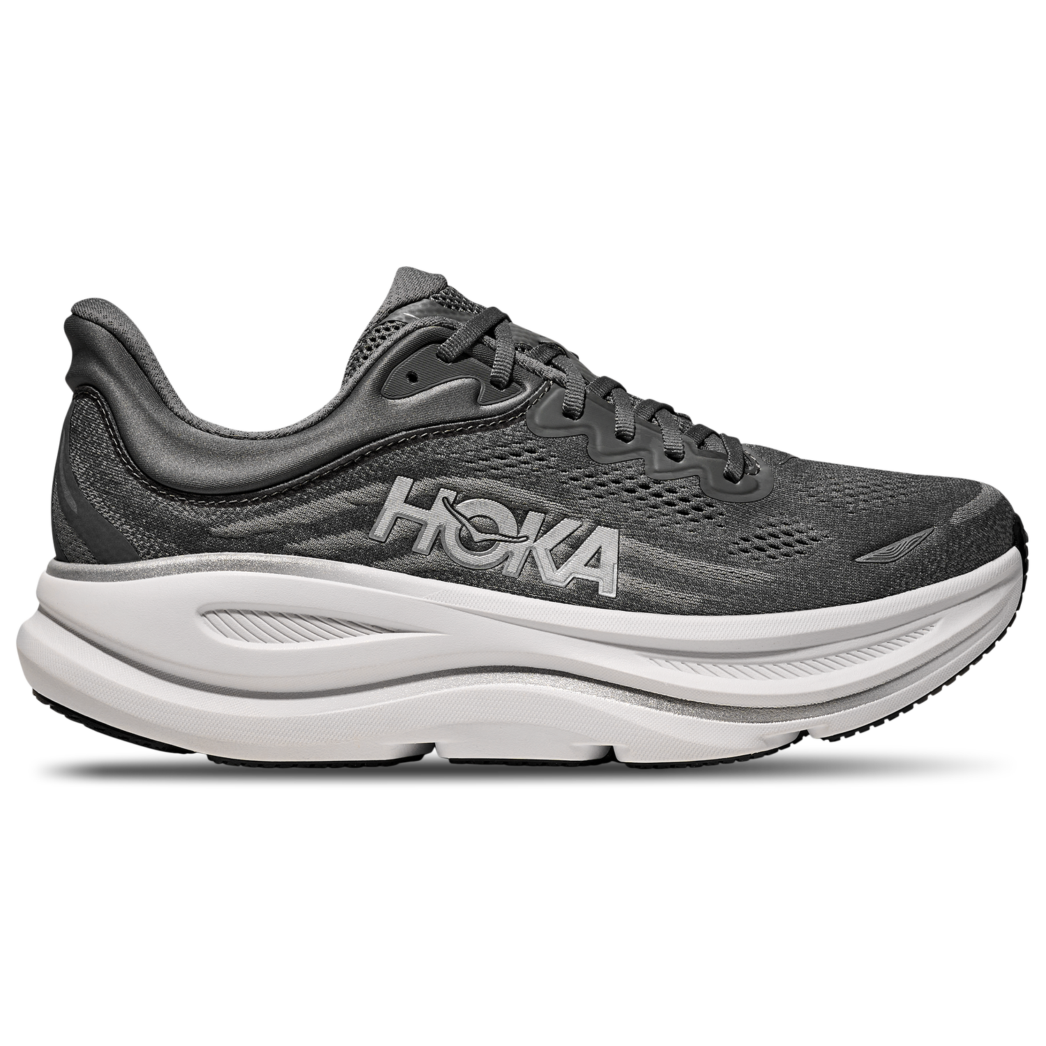 HOKA Bondi 9 - Men's - Silver/Grey