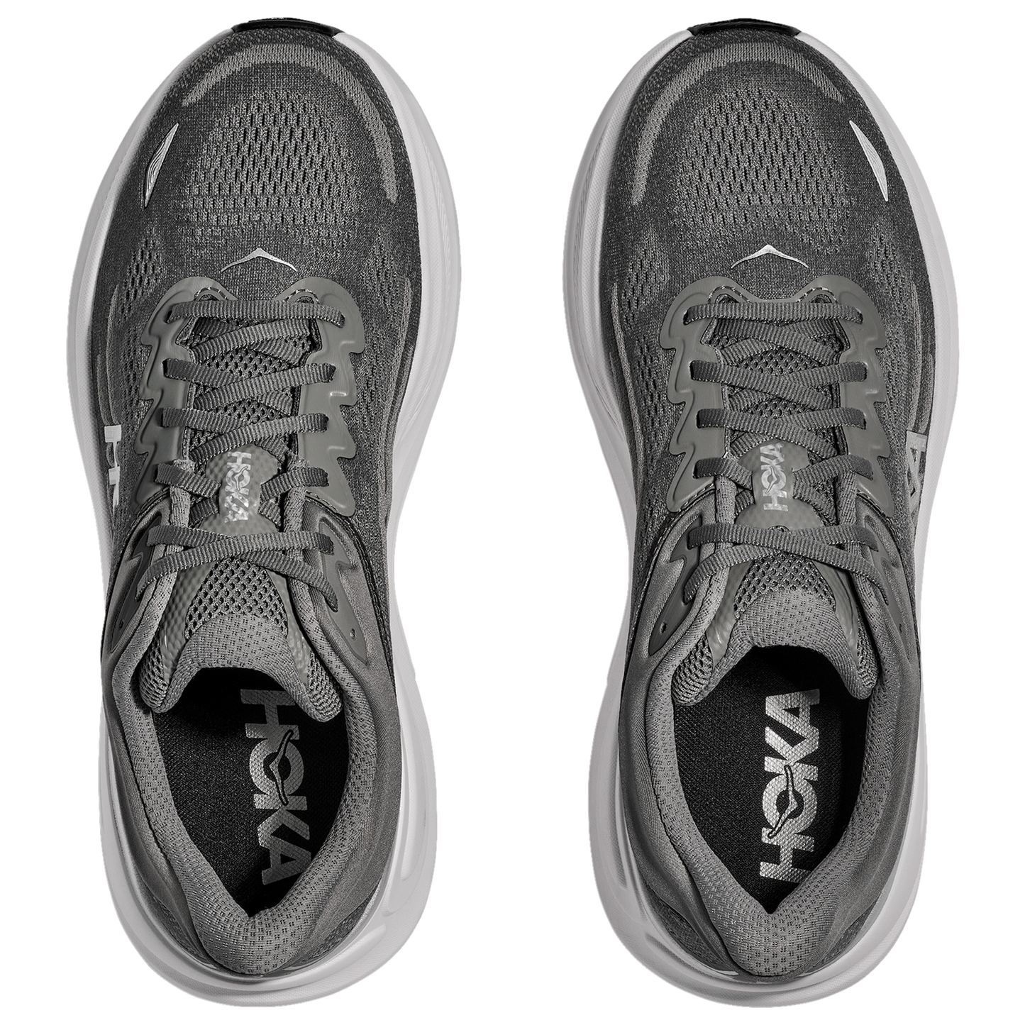 HOKA Bondi 9 - Men's - Silver/Grey